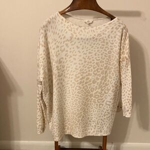 Entro Cream Leopard Long Sleeve Top